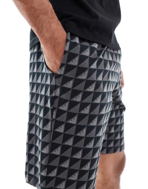 Emporio Armani - Pigiama in jersey nero con logo, 4 di 4