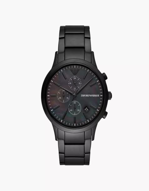 Emporio Armani - Renato - Montre pour homme en acier inoxydable à mouvement chronographe - Noir - view 1