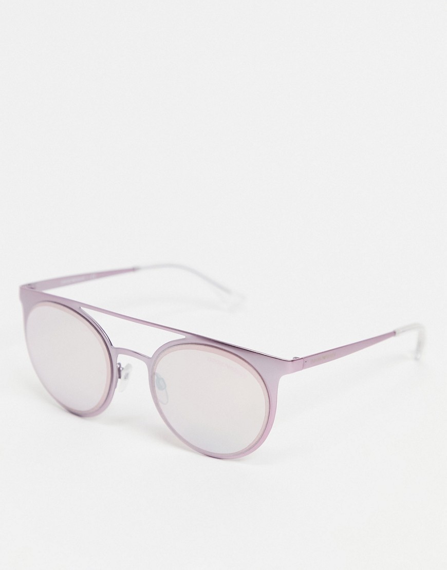 Emporio Armani round lens sunglasses-Pink