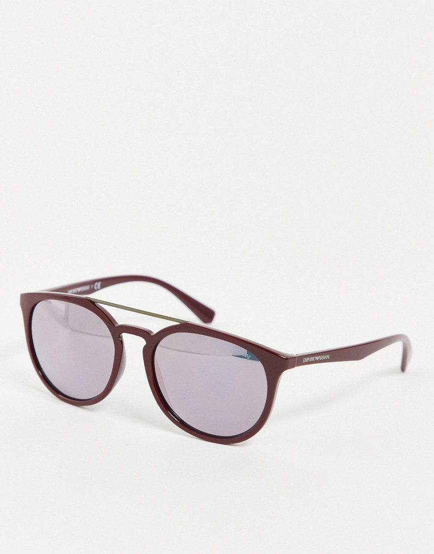 Emporio Armani round lens sunglasses-Grey