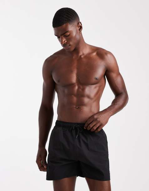 Emporio Armani – Schwarze Badeshorts mit Logo - view 1