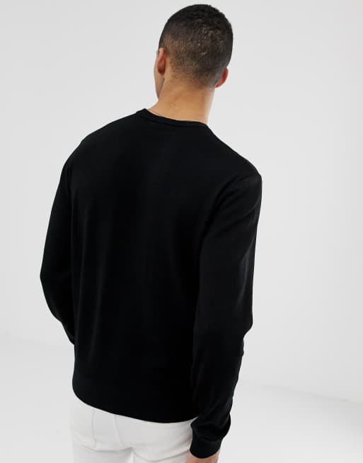 Emporio Armani – Schwarzer Pullover mit Rundhalsausschnitt und Logo, 2 von 4