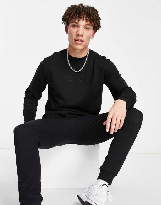 Emporio armani 2025 script logo sweatshirt