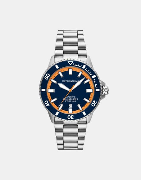 Emporio Armani – Sea Explorer – Herrenuhr aus Edelstahl in Silberoptik mit Automatikwerk - view 1