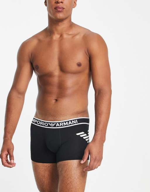 Emporio Armani side logo boxer briefs in black | ASOS