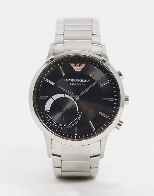Emporio Armani silver bracelet connected smart watch ART3000