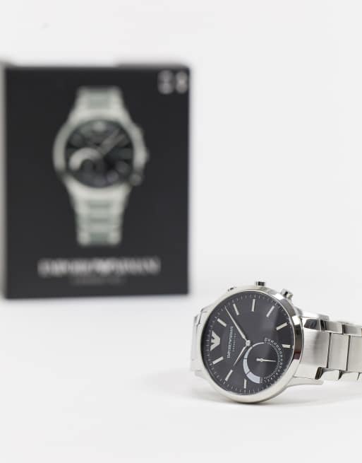 Emporio Armani silver bracelet connected smart watch ART3000