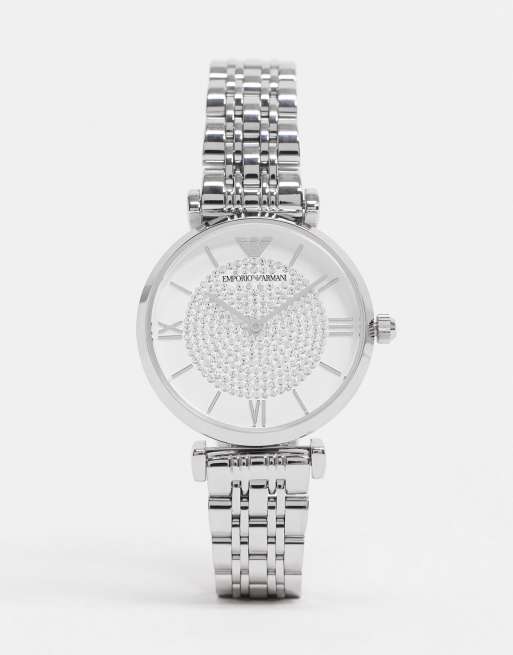 Emporio Armani silver bracelet watch AR1925 ASOS