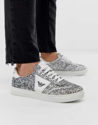 emporio armani glitter sneakers