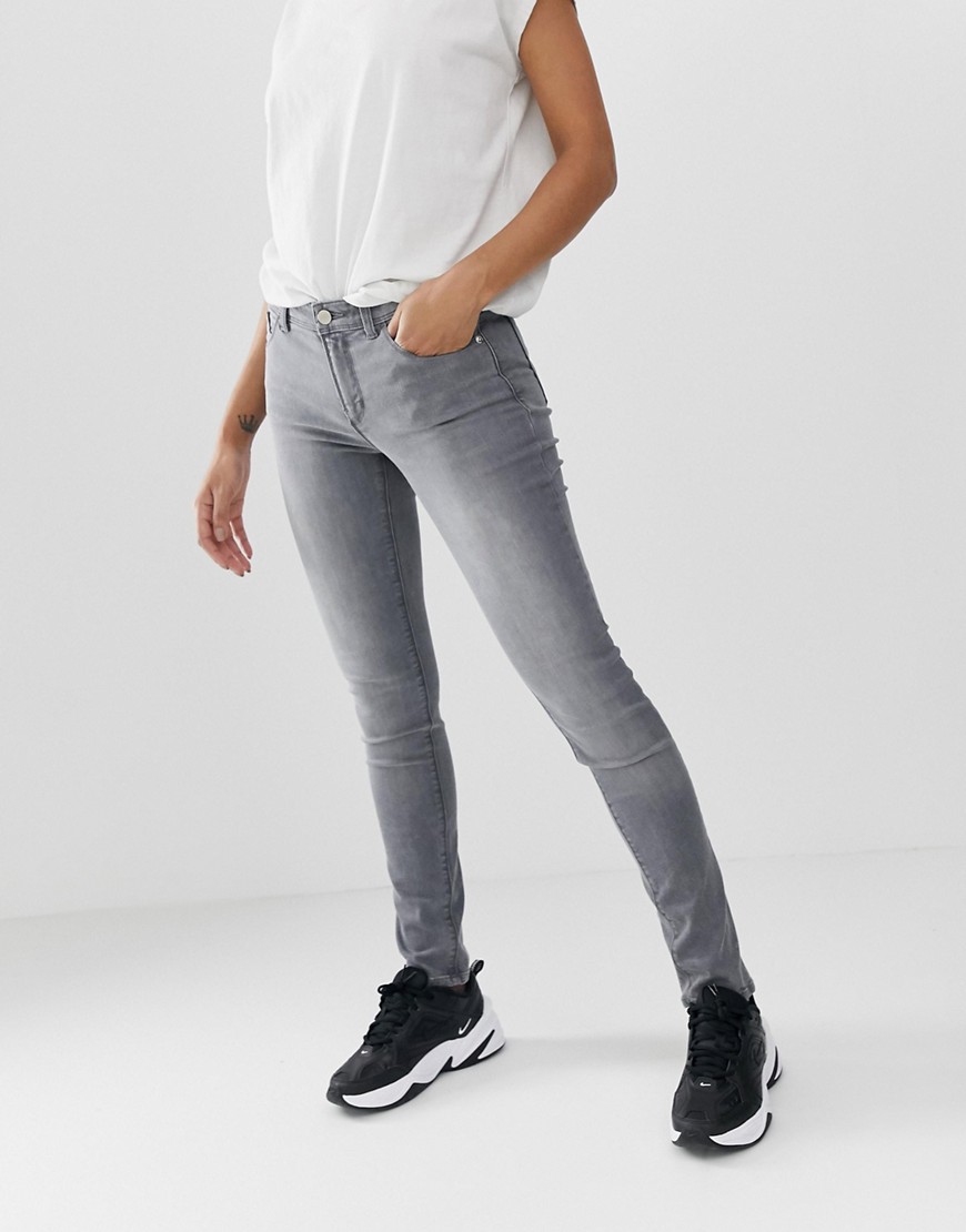 Emporio Armani – Skinny jeans med låg midja-Grå