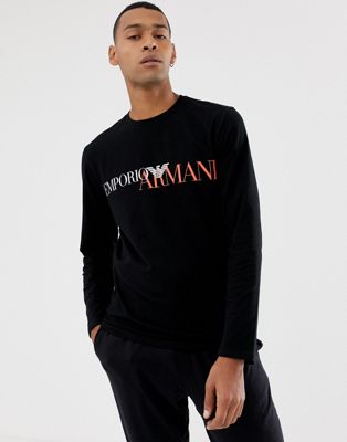 armani black long sleeve t shirt