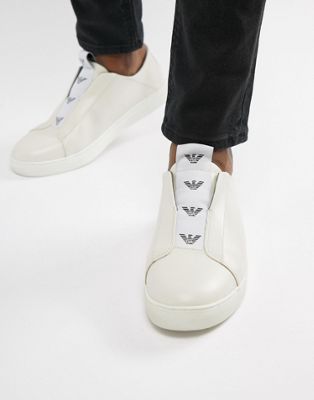 Emporio Armani - Sneakers senza lacci bianche con logo | ASOS