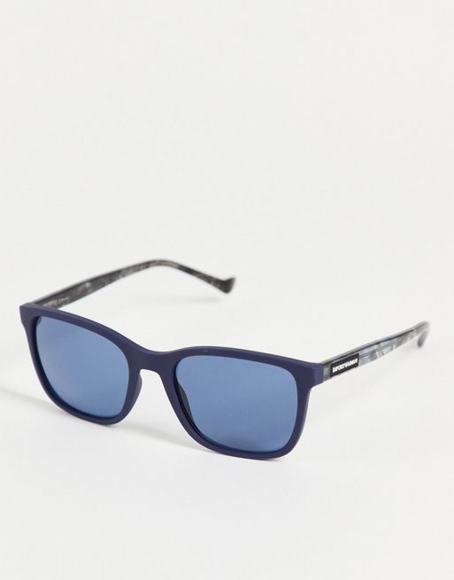 Emporio Armani square lens sunglasses with black frames | ASOS
