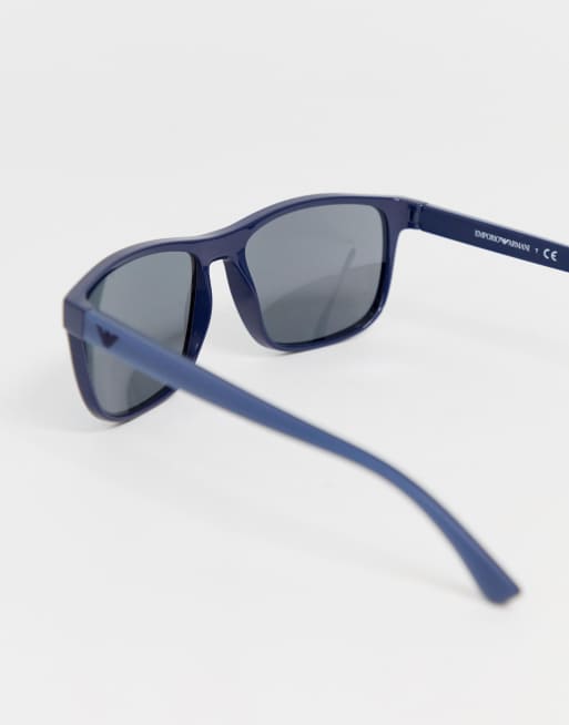 Emporio Armani square sunglasses in blue | ASOS