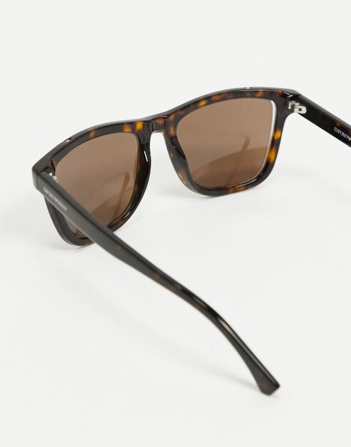 Emporio Armani square sunglasses in tortoise shell ASOS