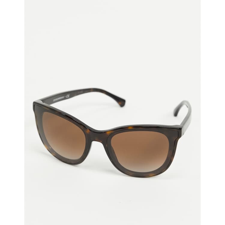 Emporio Armani square sunglasses in tortoise shell | ASOS