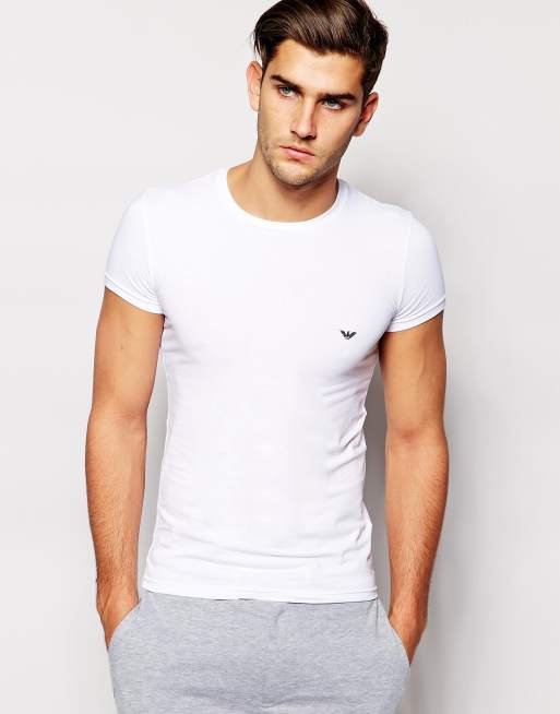 Giorgio Armani Cotton Jersey T-Shirt with Signature Logo