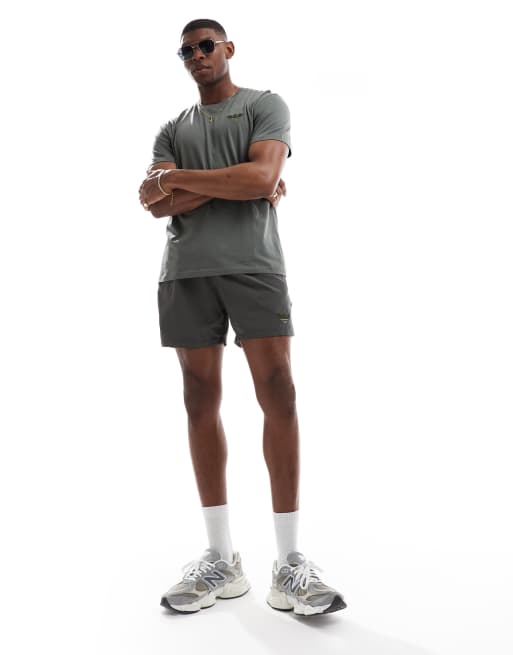 Emporio Armani – Szorty kąpielowe w kolorze khaki z logo, część zestawu