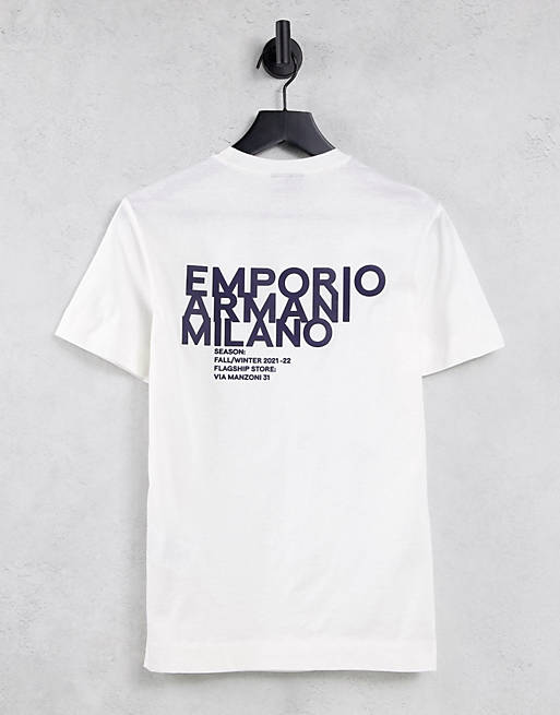  Emporio Armani t-shirt with back print in white 