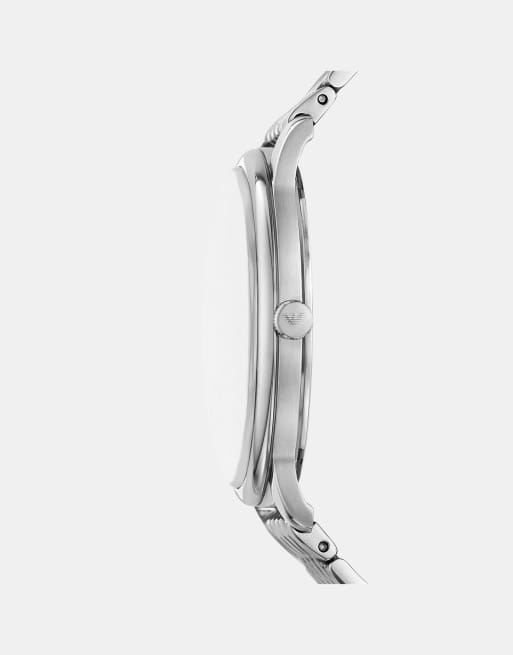 Emporio Armani Three-hand date stainless steel watch in silver, 3 of 3