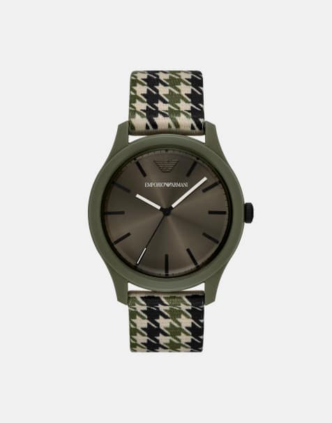 Emporio Armani - #tide Ocean material® - Montre pour homme en nylon à trois aiguilles - Vert - view 1
