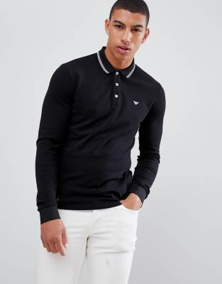 emporio armani long sleeve polo