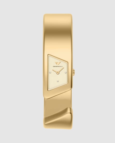 Emporio Armani Two-hand gold-tone stainless steel watch in gold - view 1