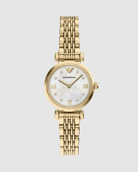Emporio Armani Two-hand gold-tone stainless steel watch in gold - view 1