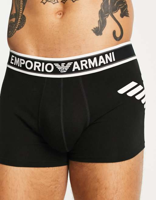 Emporio Armani – Unterhose in Schwarz mit seitlichem Logo , 2 von 4