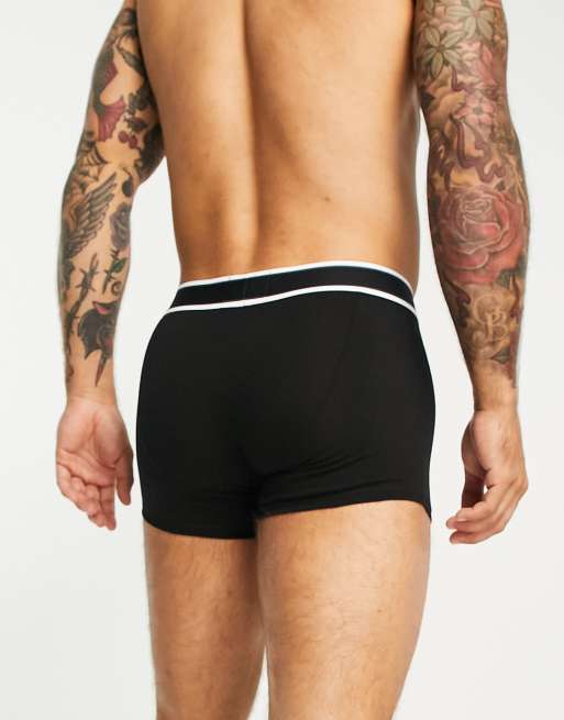 Emporio Armani – Unterhose in Schwarz mit seitlichem Logo , 3 von 4