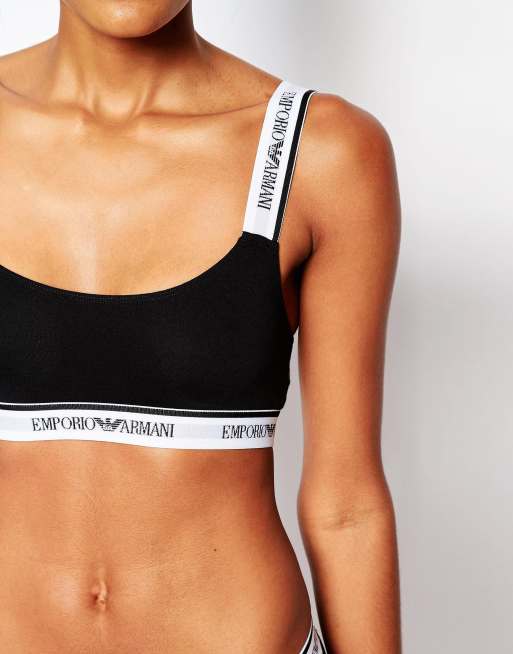 Emporio Armani Visibility Cotton Bralette | ASOS