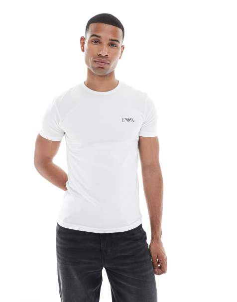 Emporio Armani – Vit, mjuk t-shirt med korta ärmar, 2-pack - view 1
