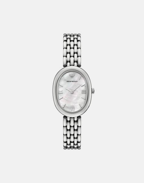 Emporio Armani Women's two-hand stainless steel watch in silver - view 1