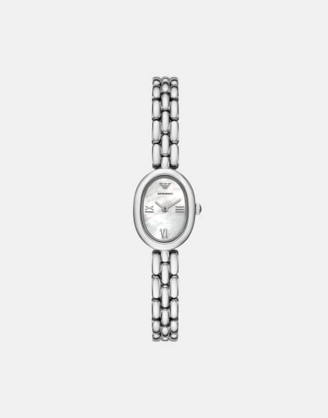 Emporio Armani Women's two-hand stainless steel watch in silver - view 1