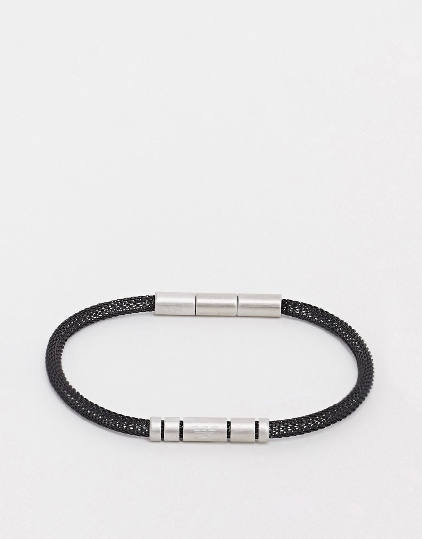Emporio armani - Zwarte mesh armband