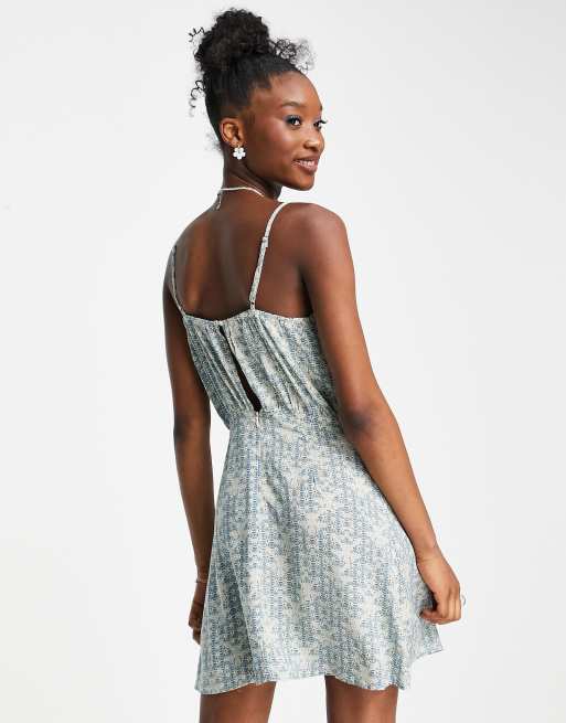 Zip v neck cami mini dress sales