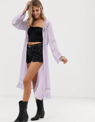 cream maxi kimono