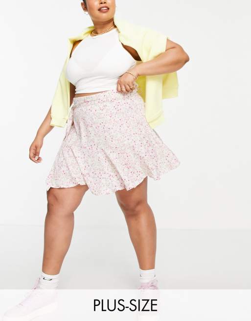 Pink plus size mini clearance skirts