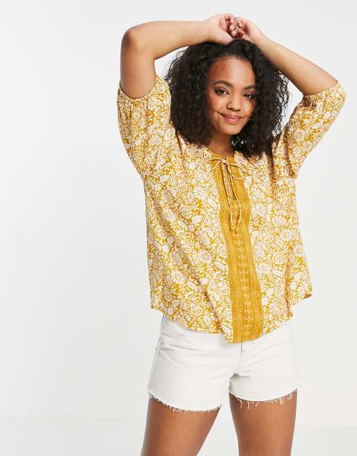 Asos hot sale yellow blouse