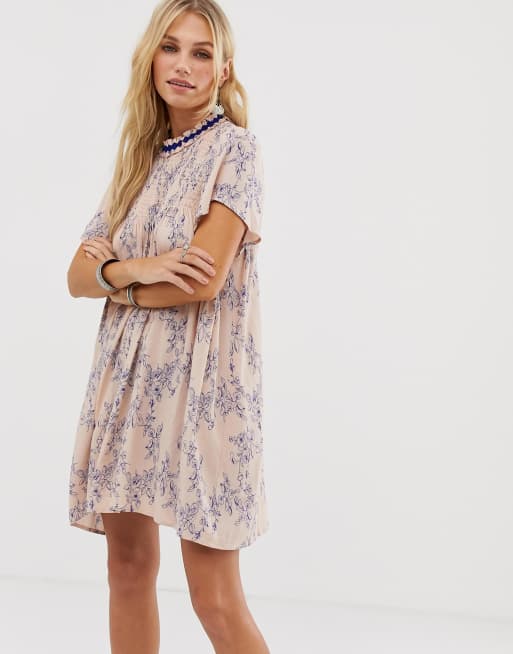En creme shop swing dress