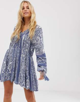 paisley swing dress