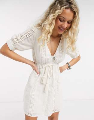 tie waist tea dress