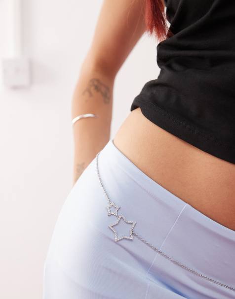 En Route Lucky Star Galactica waist chain in 18k platinum plated - view 1
