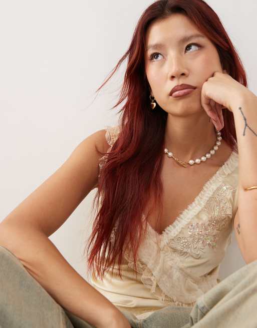 En Route - Pretty in Pearls - Halskæde med 18 k guldbelægning, 3 af 3