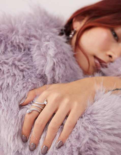 En Route snake ring in 18k gold plated silver - view 1