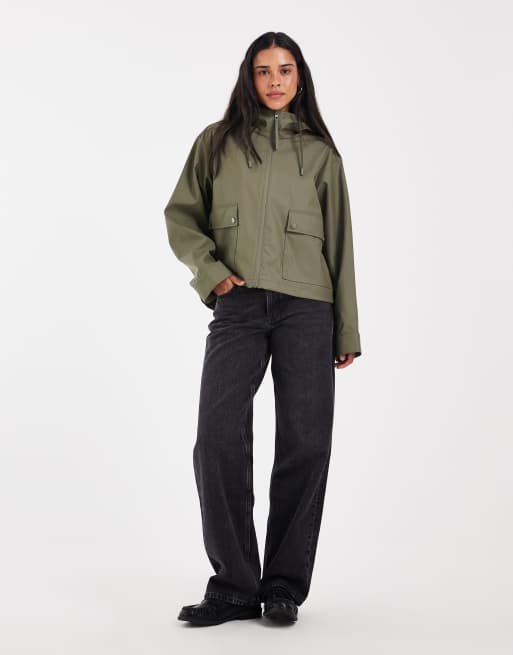 endast regnjacka med huva i khaki, 2 av 4