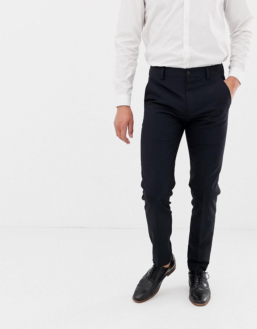 Ensfarvede bukser med skinny pasform fra French Connection-Marineblå