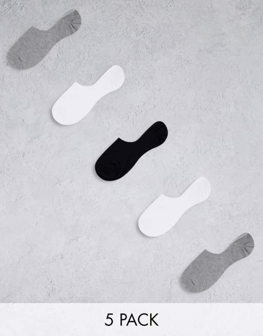 Ensfarvede sneakerssokker i økonomisk 5-styks pakke fra ASOS DESIGN