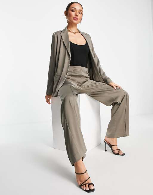 Envii - Blazer en satin - Gris foncé, 4 de 4
