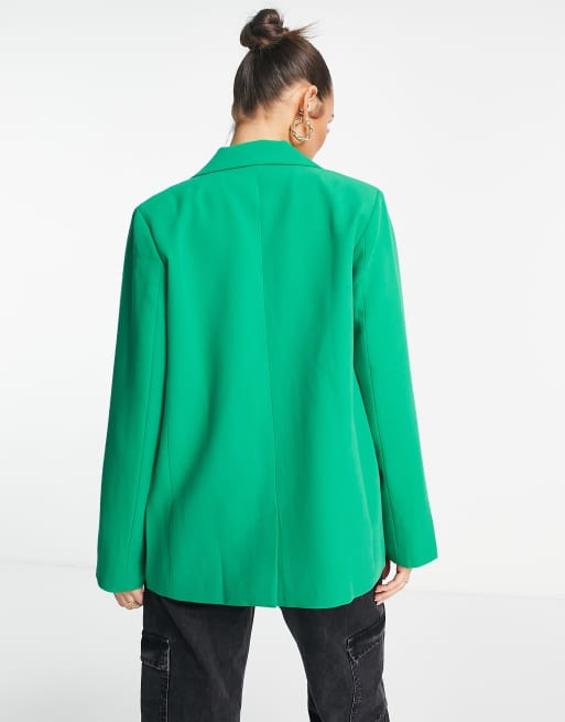 Envii - Blazer oversize verde vivace in coordinato, 2 di 4